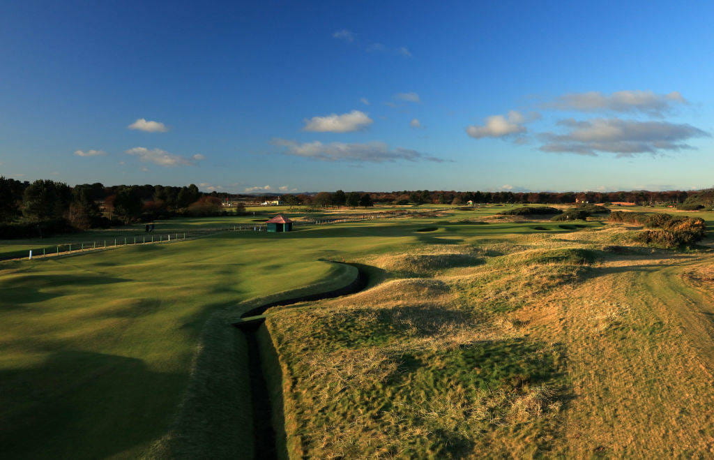 General views of the 6th hole at the Carnoustie Championship Course